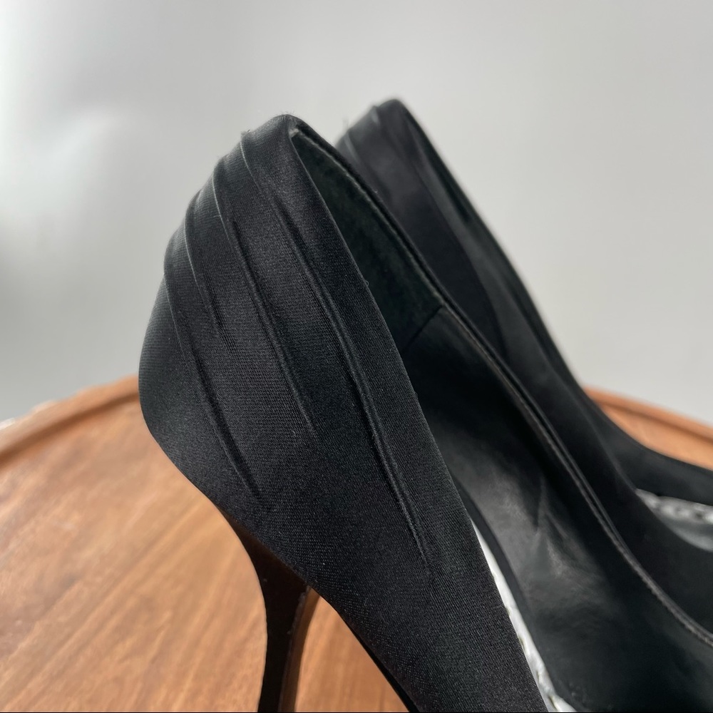 BCBGirls Peep Toe Heels black Size 8.5 - Picture 2 of 13